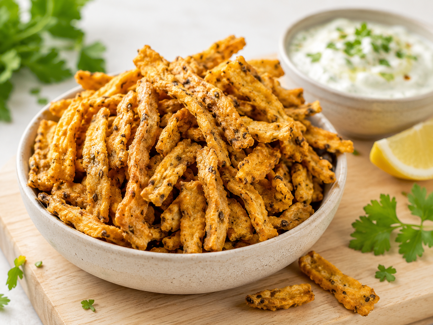 Spicenza snacks styled on a warm table with grains and serving ideas
